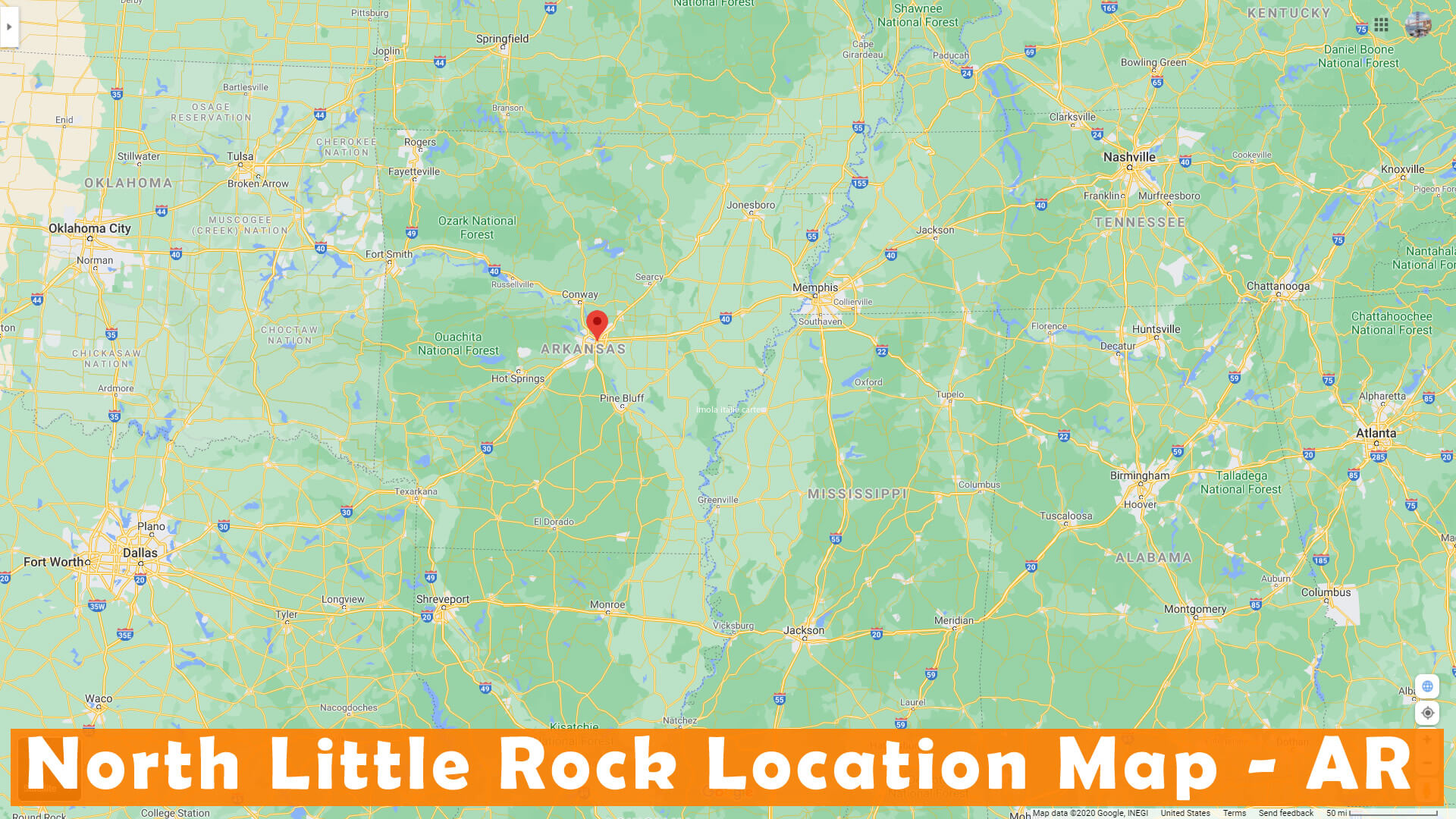 North Little Rock Location Map